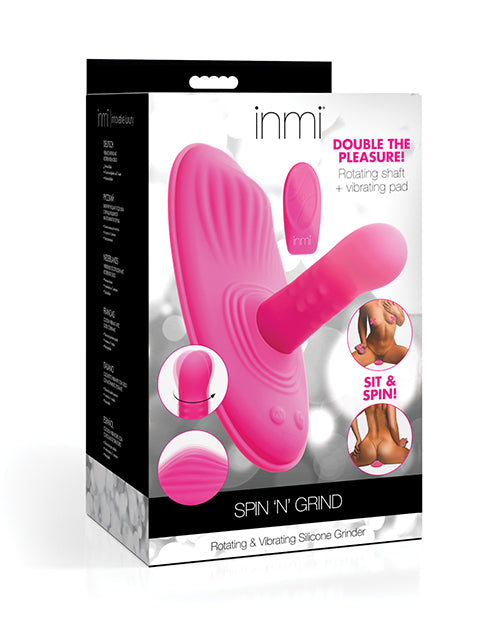 Spin & Grind: Rotating &Vibrating Silicone Grinder in Pink | Buzz Me In