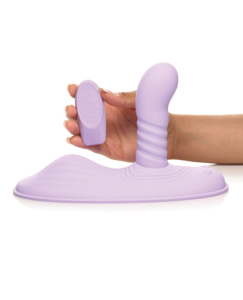 Thrust & Grind: Thrusting & Vibrating Silicone Grinder in Purple