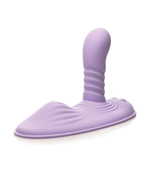 Thrust & Grind: Thrusting & Vibrating Silicone Grinder in Purple