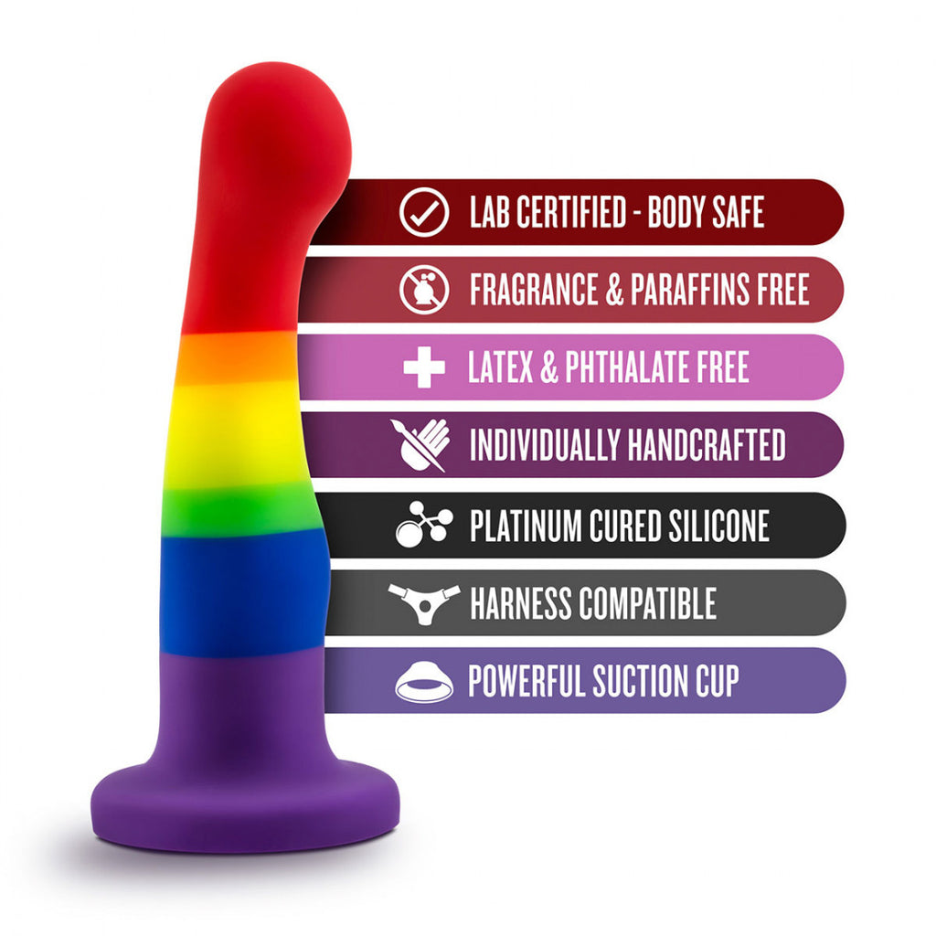 Avant Pride P1- 6" Freedom Pride Dildo