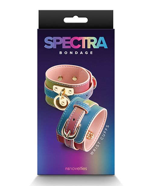 Spectra Bondage Wrist Cuff in Rainbow