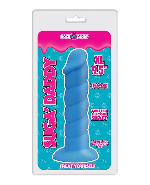 Suga Daddy 9.5" Silicone Dildo in Blue