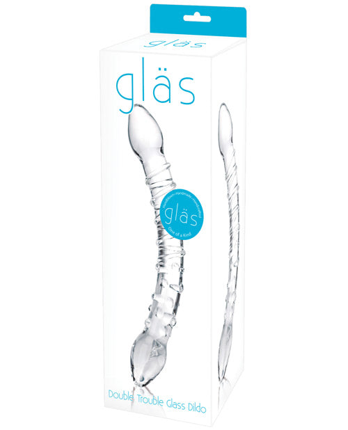 Glas Double Trouble 10" Glass Dildo