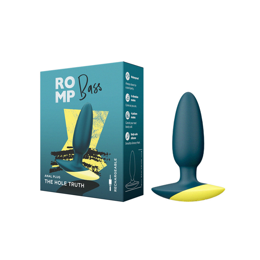 ROMP Bass Vibrating Anal Plug in Green