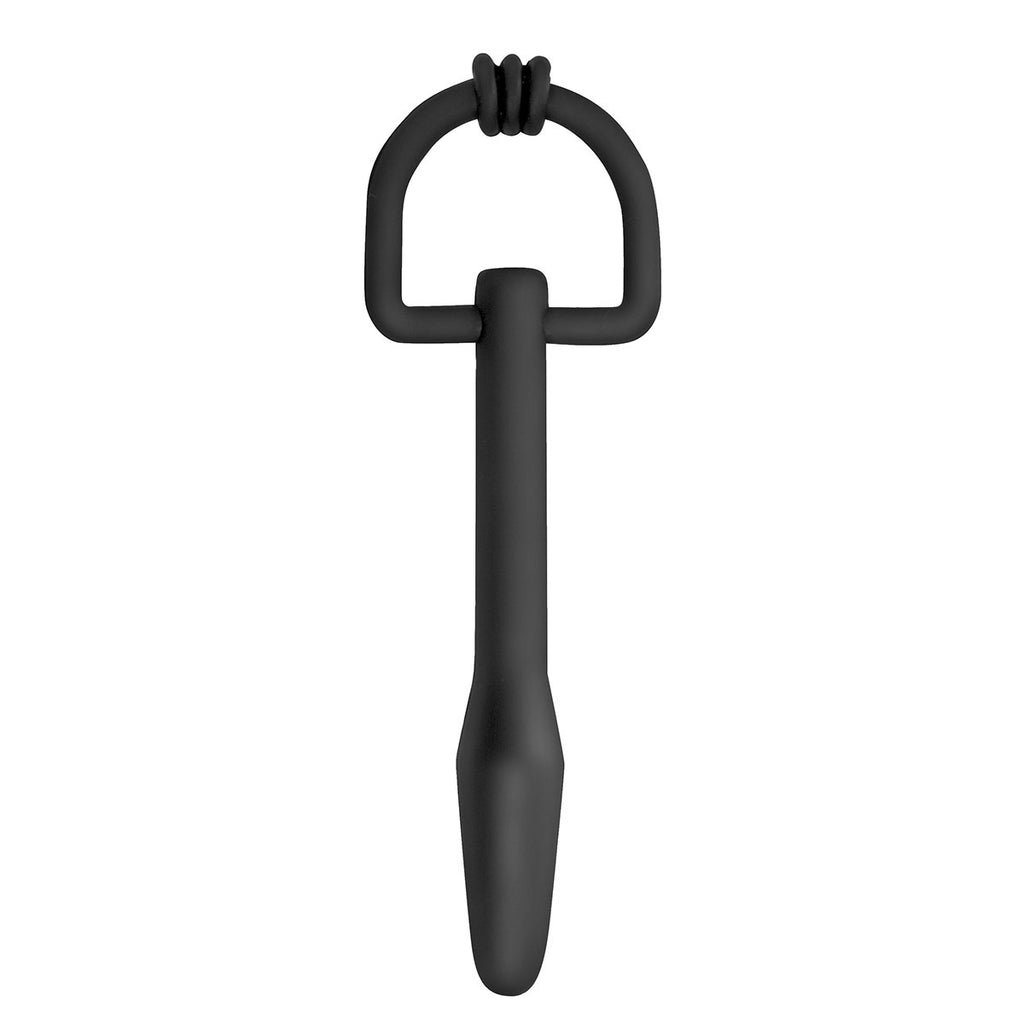 The Hallows - D-Ring - Silicone Cum-thru Penis Plug Deluxe Black