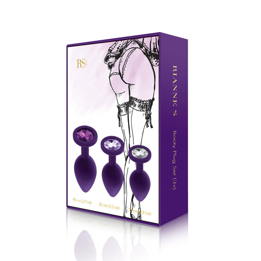 Rianne S Booty Plug Set 3-Pack in Purple