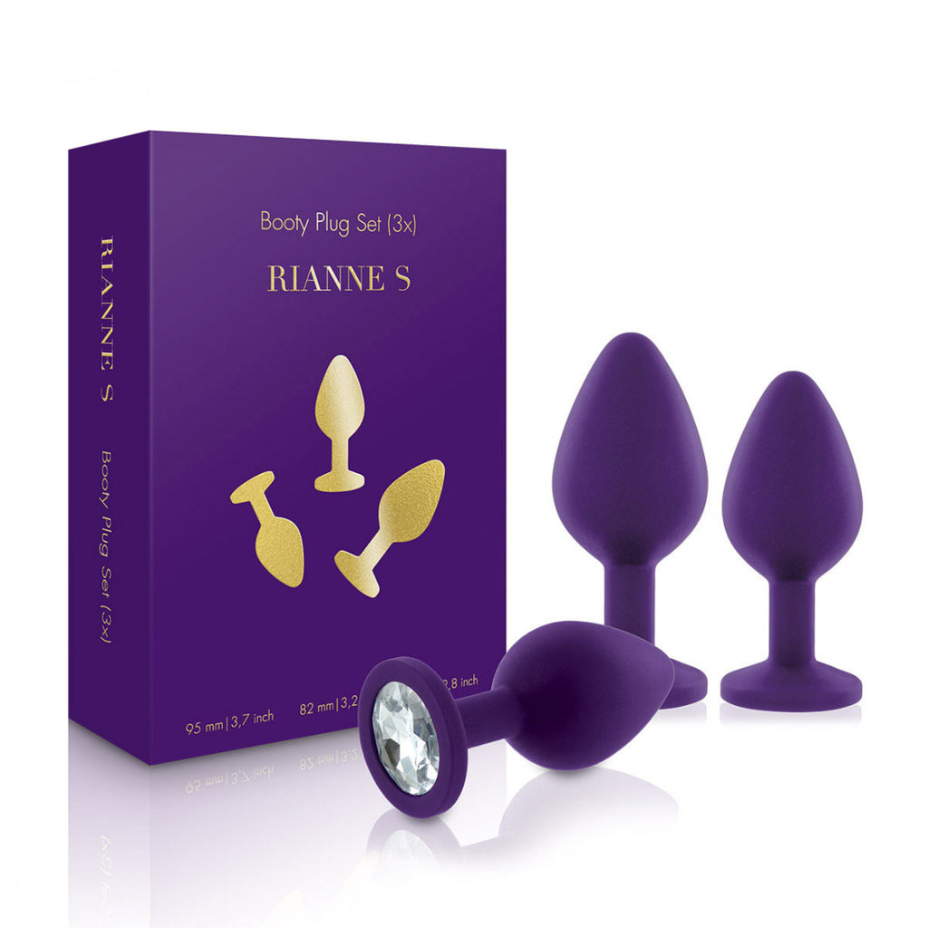 Rianne S Booty Plug Set 3-Pack in Purple