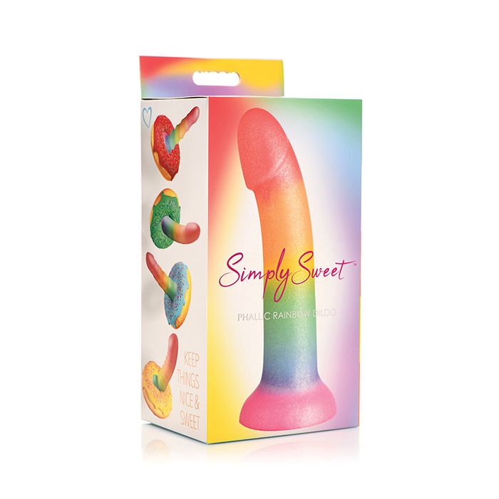 Simply Sweet 6.5" Phallic Rainbow Dildo